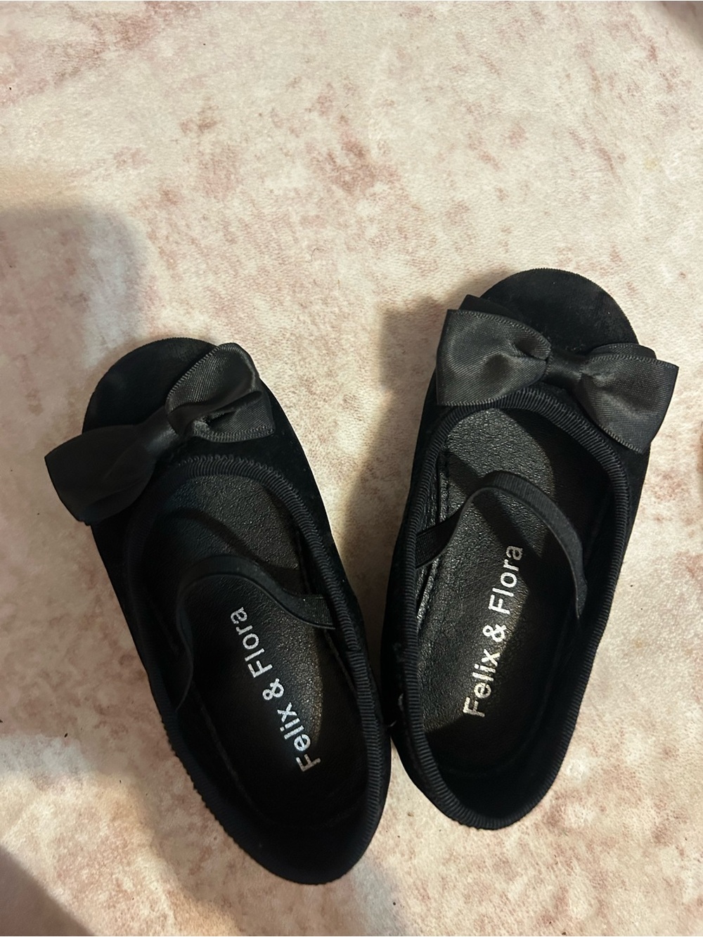 Felix & Flora Black Bow Ballet Flats
